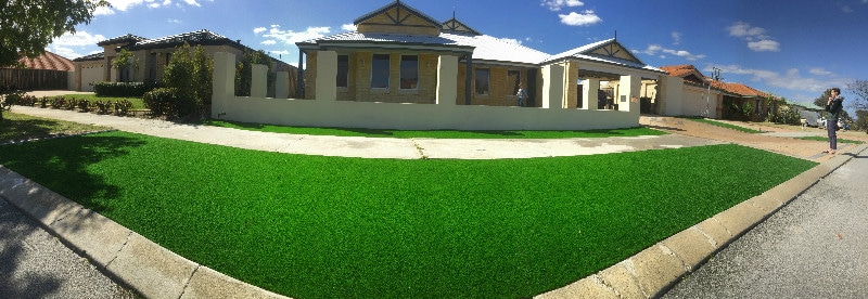 Artificial grass Perth installation front yard