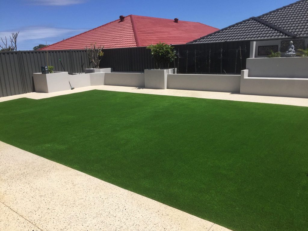 Synthetic turf installation Perth Backyard